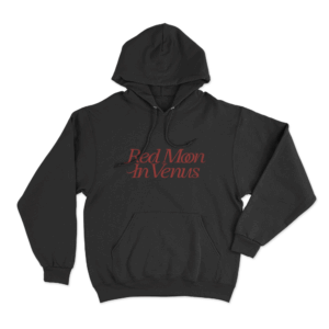 Red Moon in Venus Unisex Hoodie Black