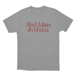 Red Moon in Venus Unisex T Shirt Grey